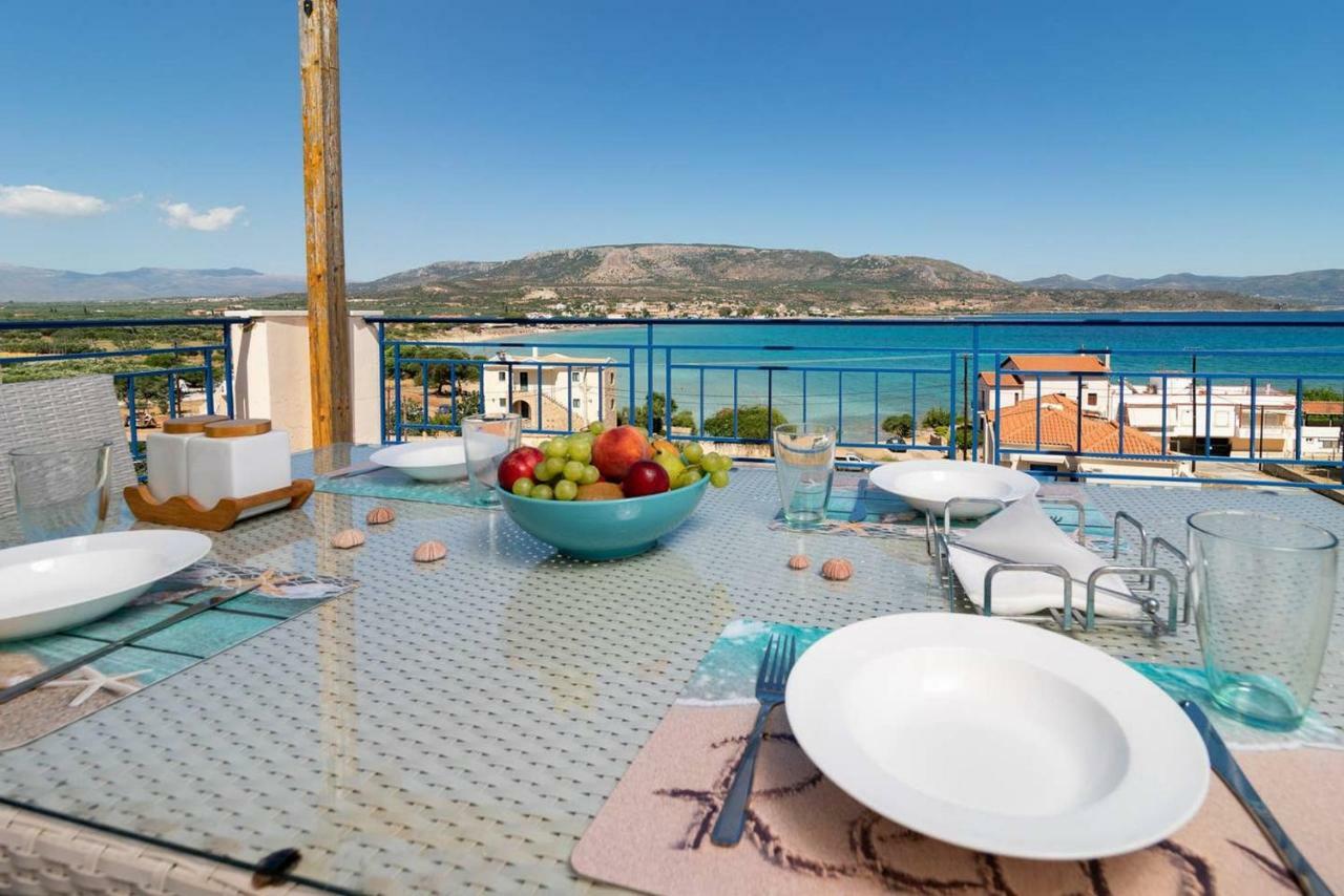 Seaview Flat Steps To The Beach Karavostasi  Exterior photo