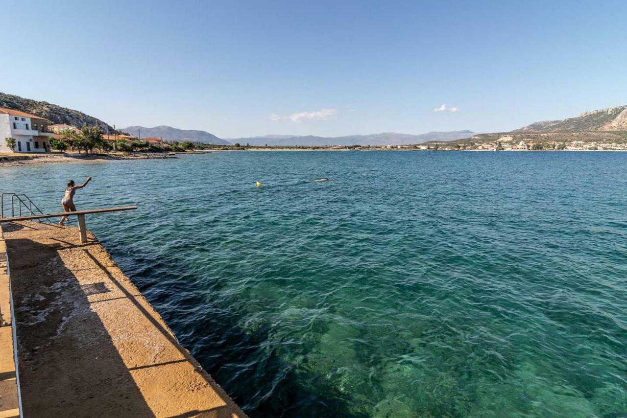 Seaview Flat Steps To The Beach Karavostasi  Exterior photo